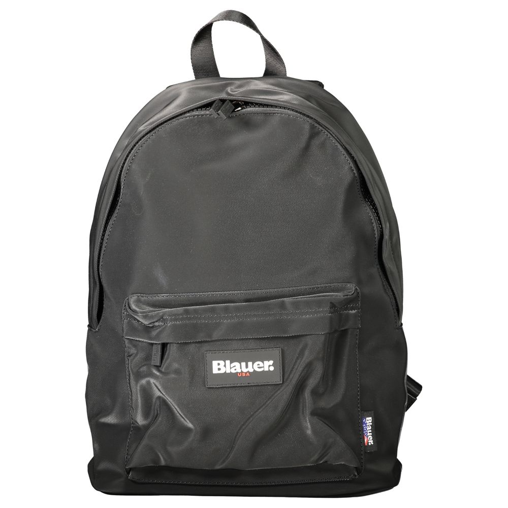 Black Polyester Men Backpack Blauer