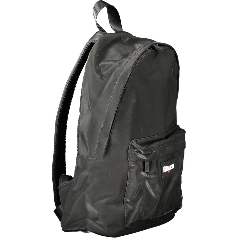 Black Polyester Men Backpack Blauer