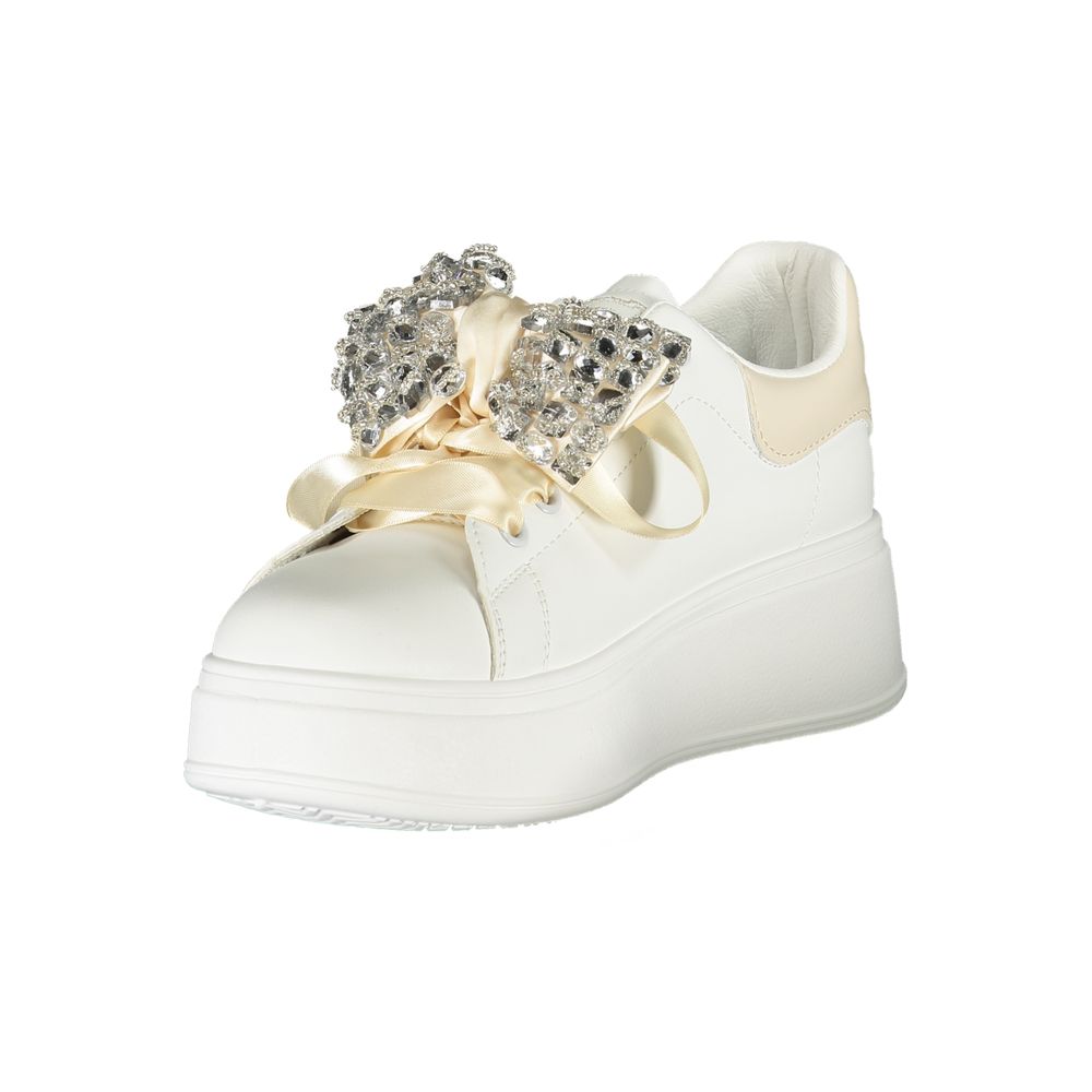 White Polyester Women Sneaker Laura Biagiotti