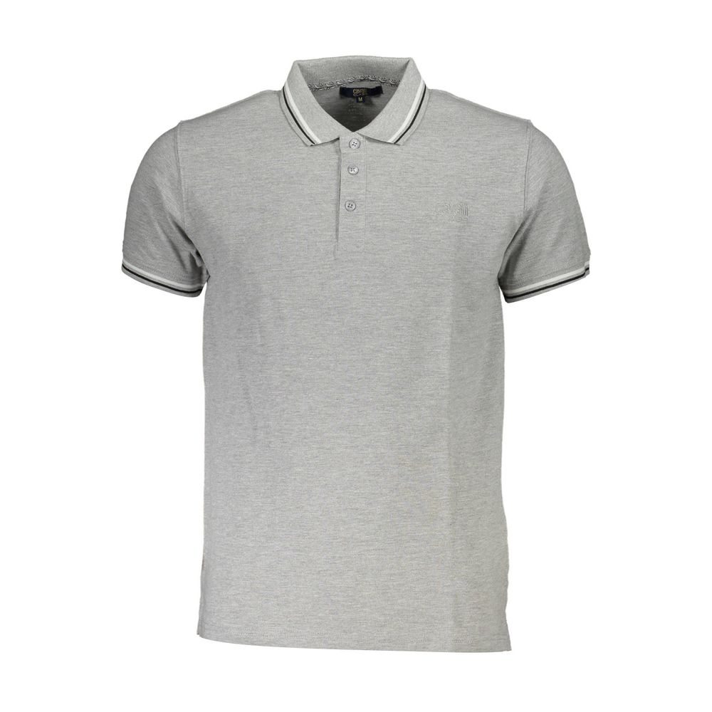 Brown Cotton Men Polo Shirt Cavalli Class