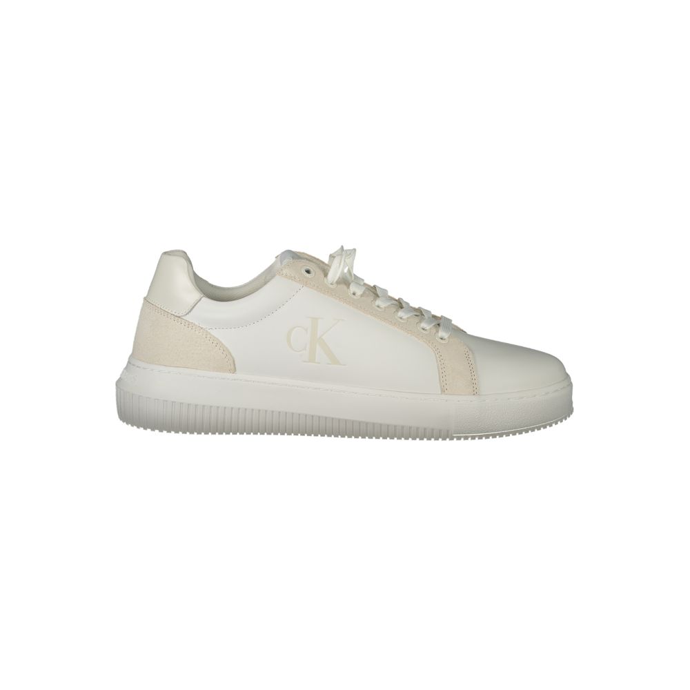 White Polyethylene Men Sneaker Calvin Klein