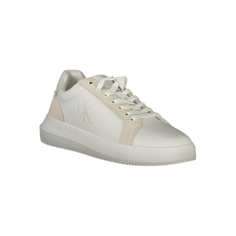 White Polyethylene Men Sneaker Calvin Klein