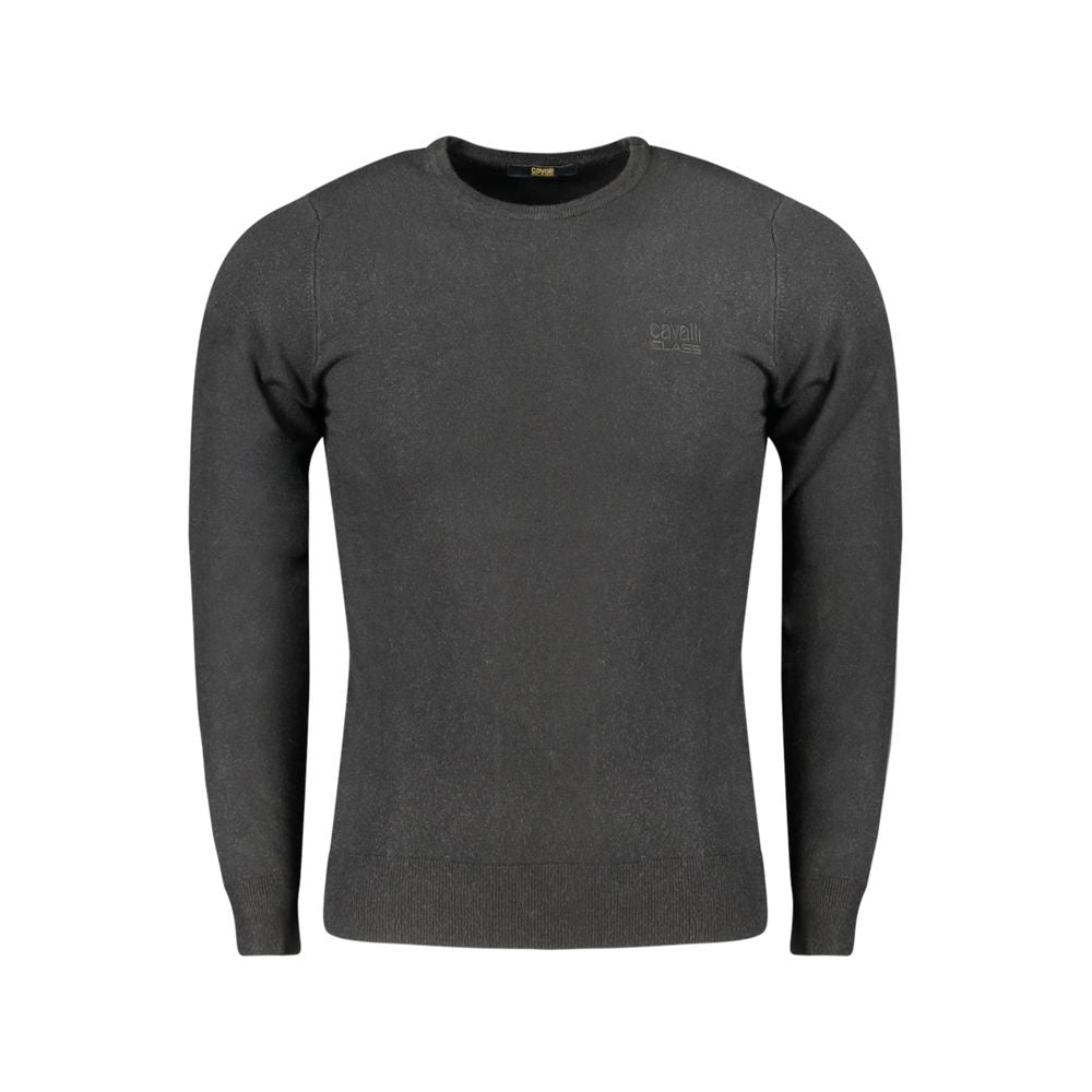 Black Viscose Men Sweater Cavalli Class