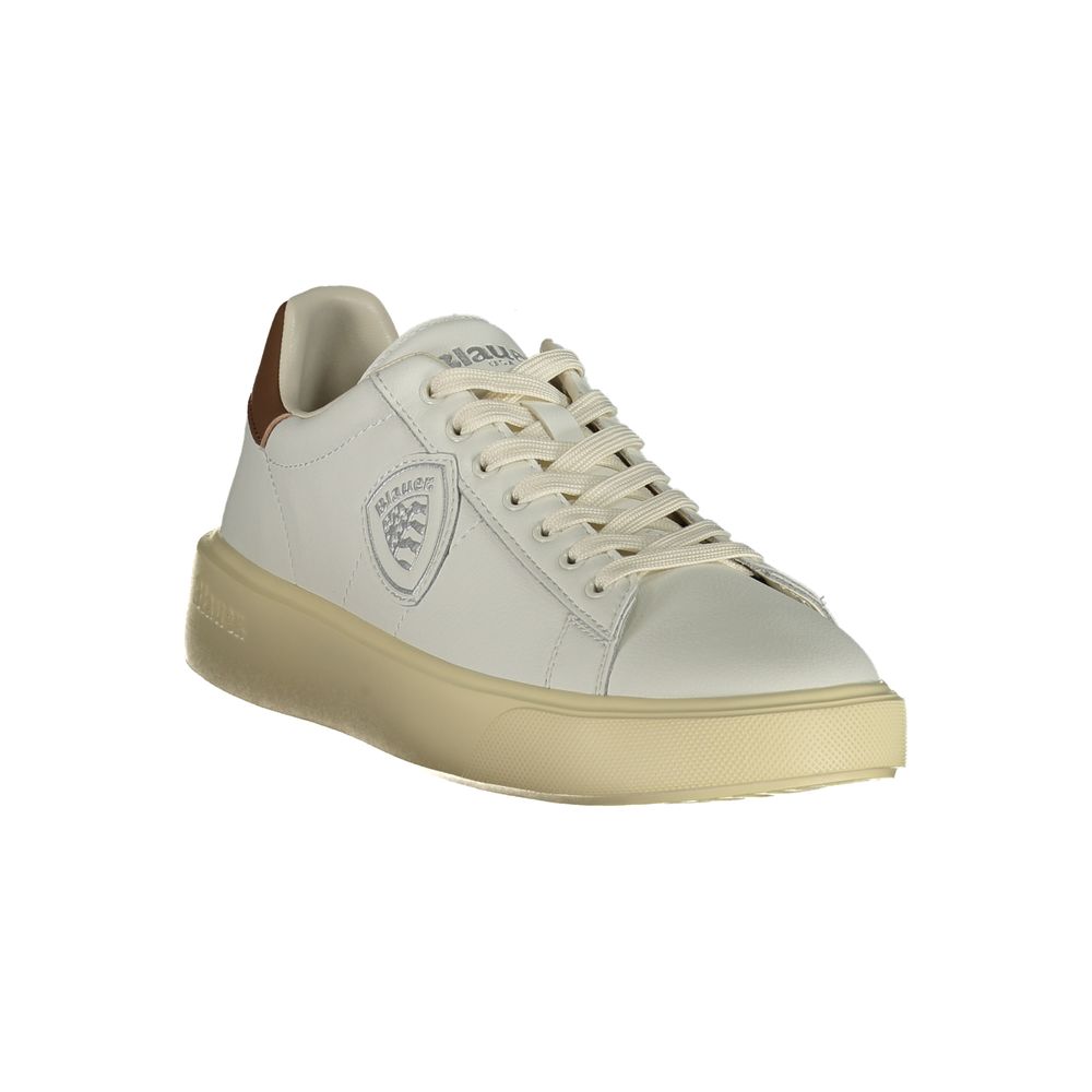 White Leather Men Sneaker Blauer