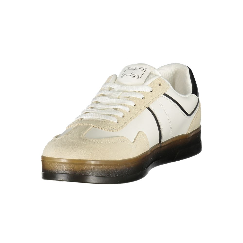 White Leather Men Sneaker Tommy Hilfiger