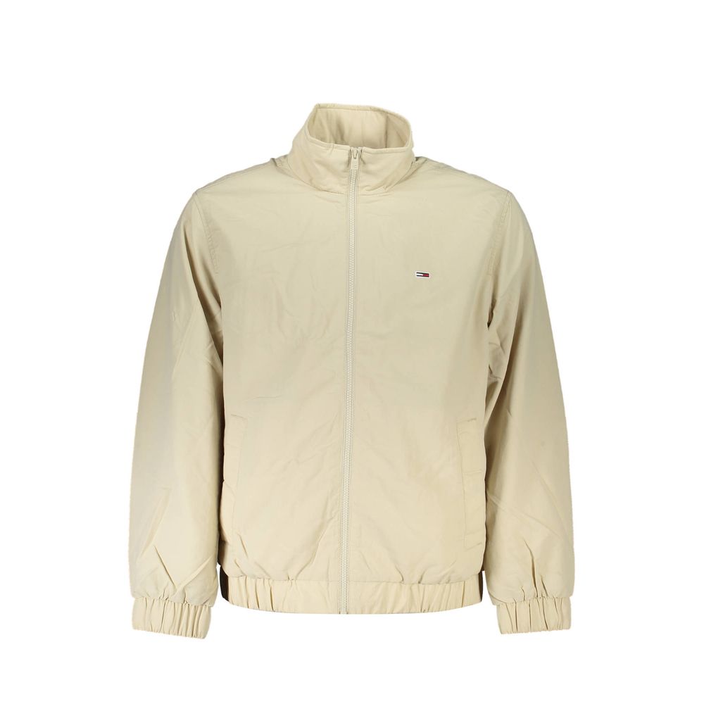 Beige Polyamide Men Jacket Tommy Hilfiger