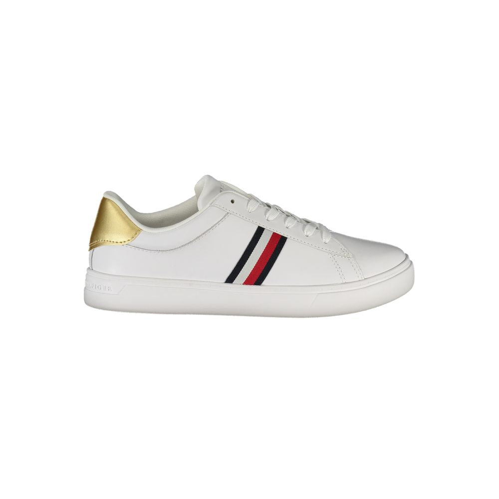 White Leather Women Sneaker Tommy Hilfiger