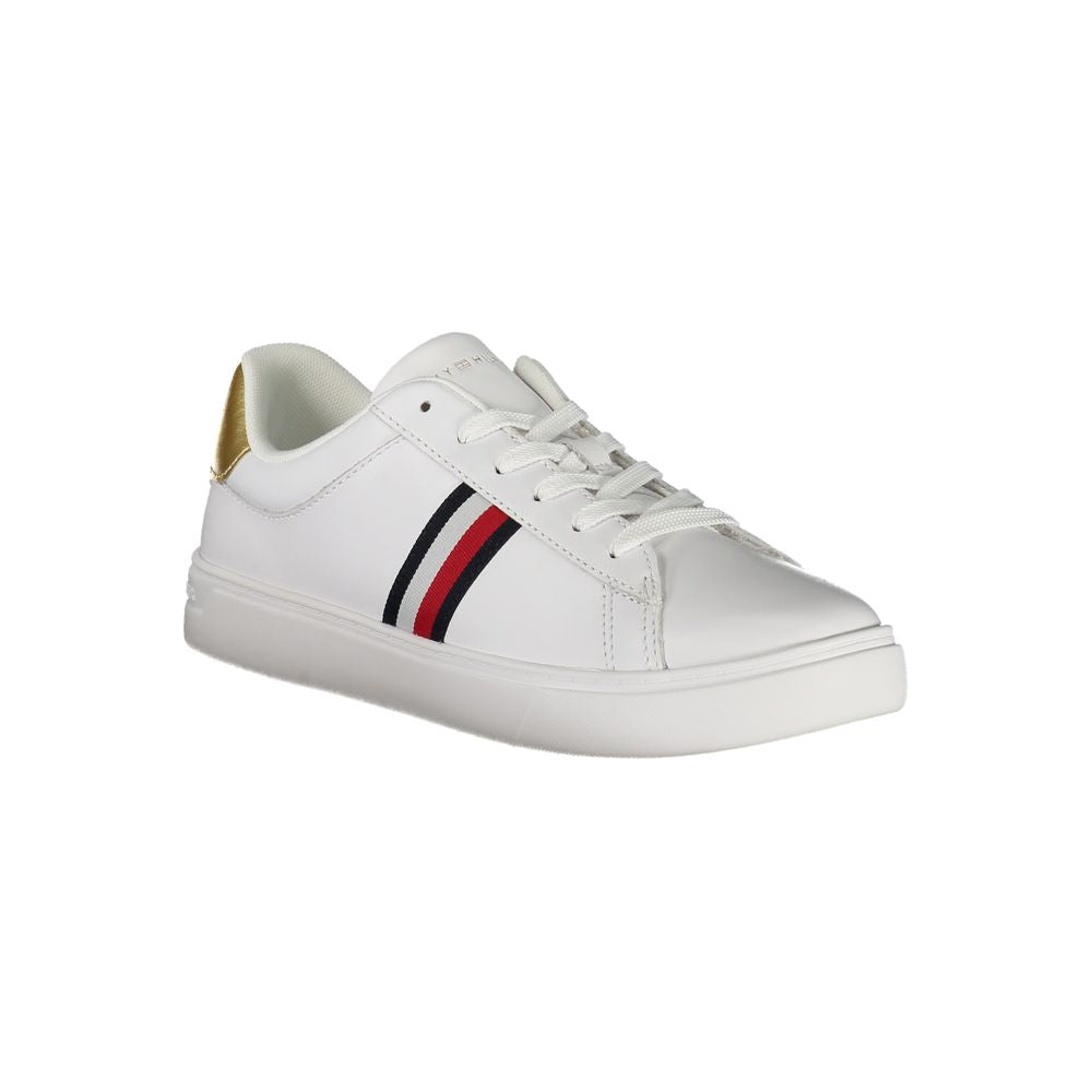 White Leather Women Sneaker Tommy Hilfiger