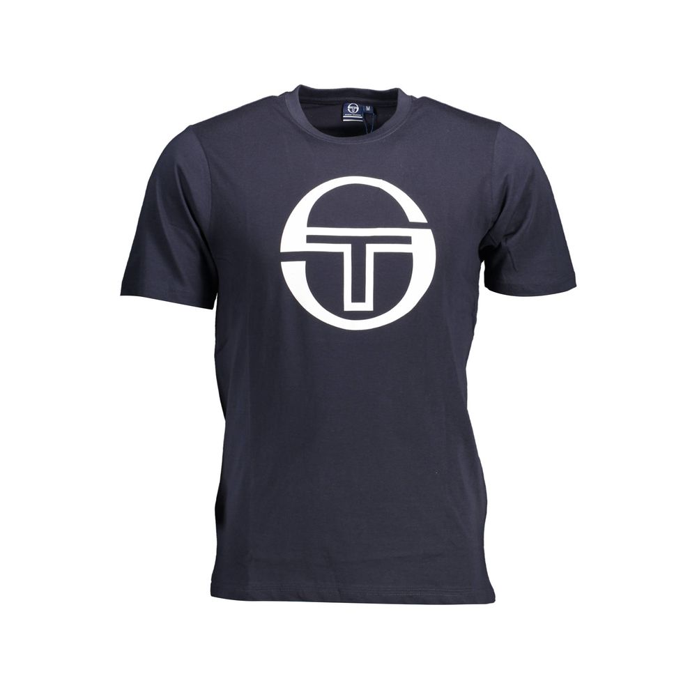 Blue Cotton Men T-Shirt Sergio Tacchini