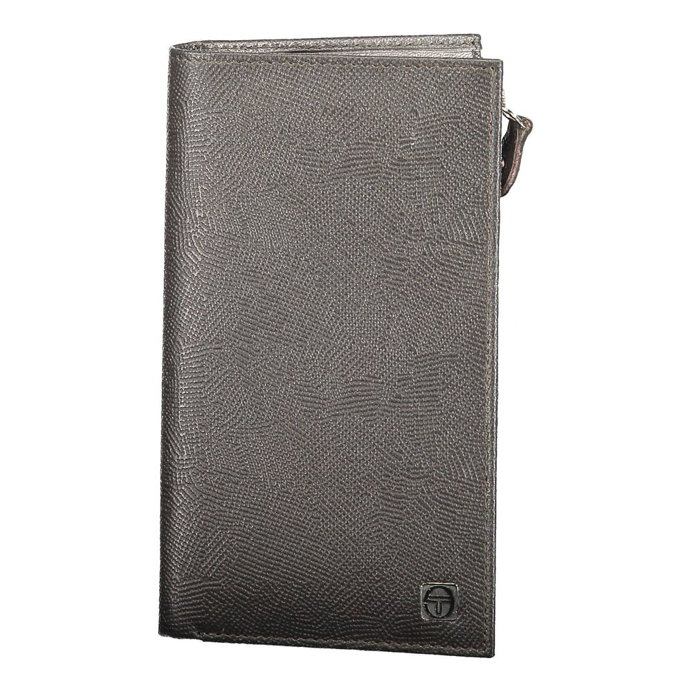 Brown Leather Men Wallet Sergio Tacchini