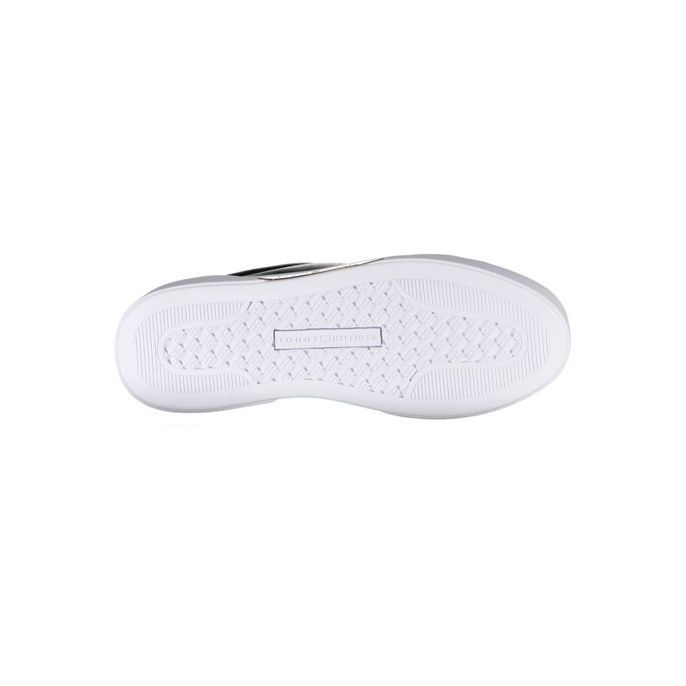 Black Leather Women Sneaker Tommy Hilfiger
