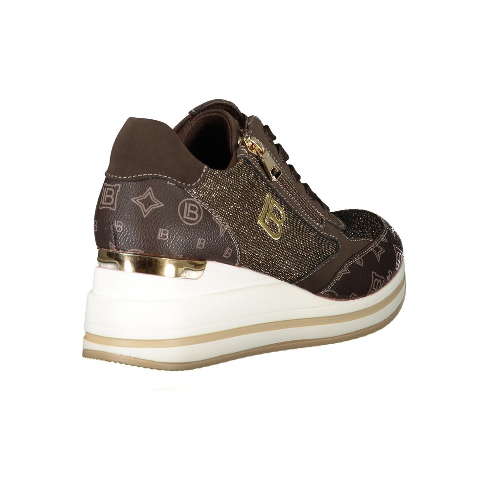 Brown Polyester Women Sneaker Laura Biagiotti