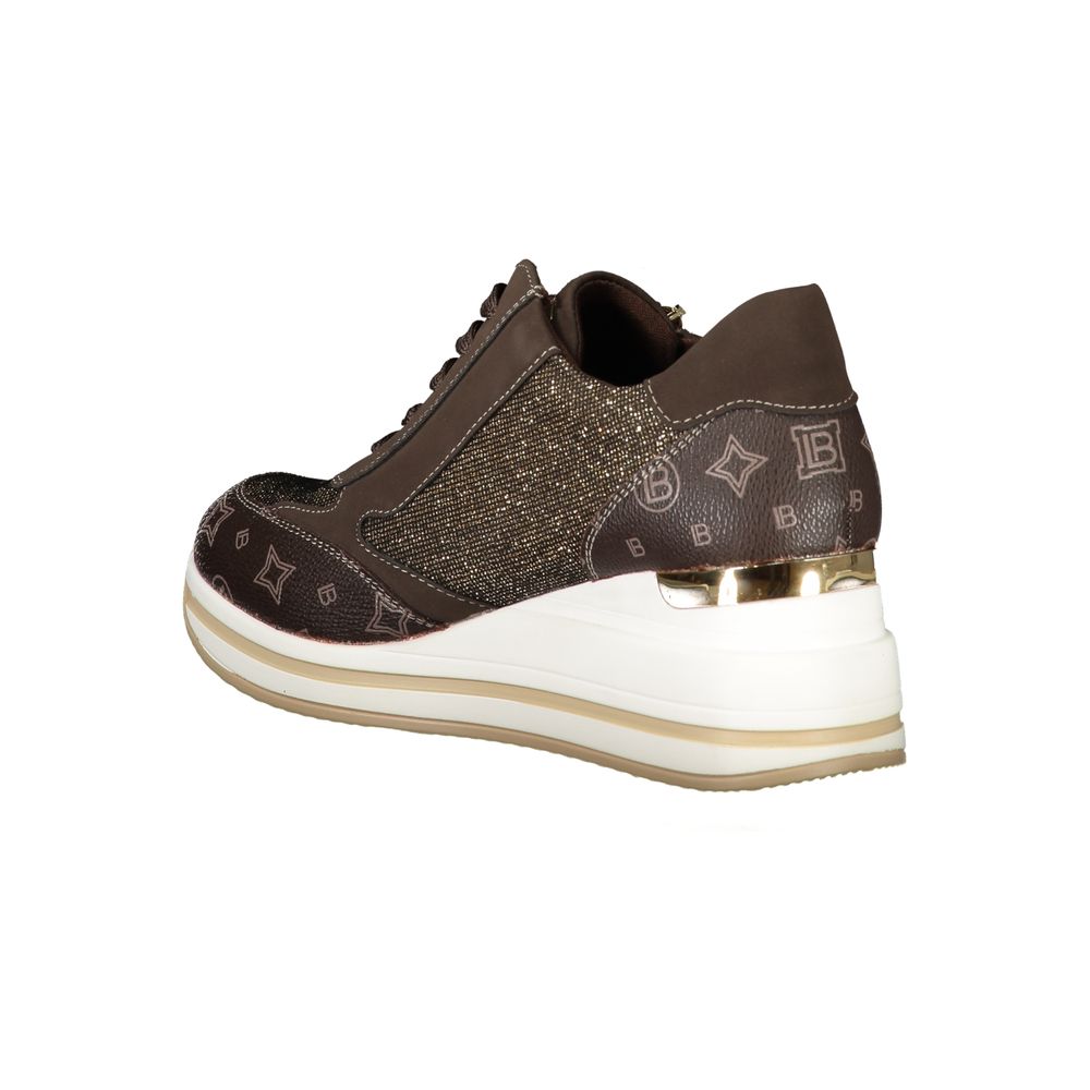 Brown Polyester Women Sneaker Laura Biagiotti