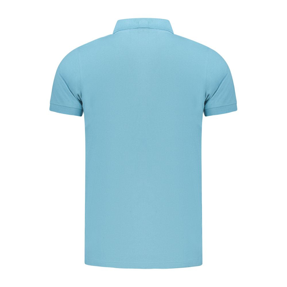 Light Blue Cotton Men Polo Shirt Norway 1963