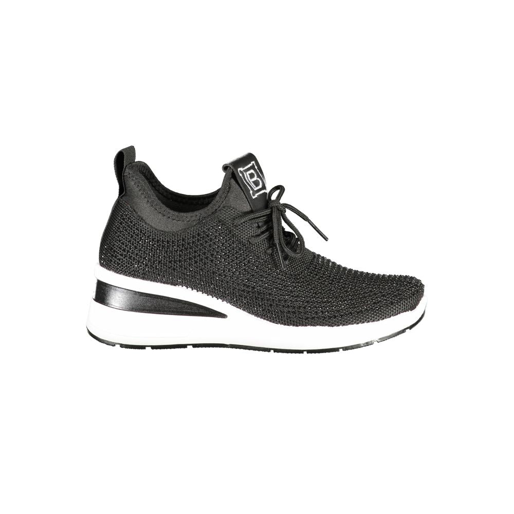Black Polyester Women Sneaker Laura Biagiotti