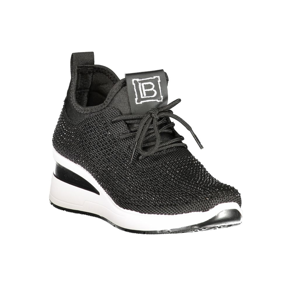 Black Polyester Women Sneaker Laura Biagiotti