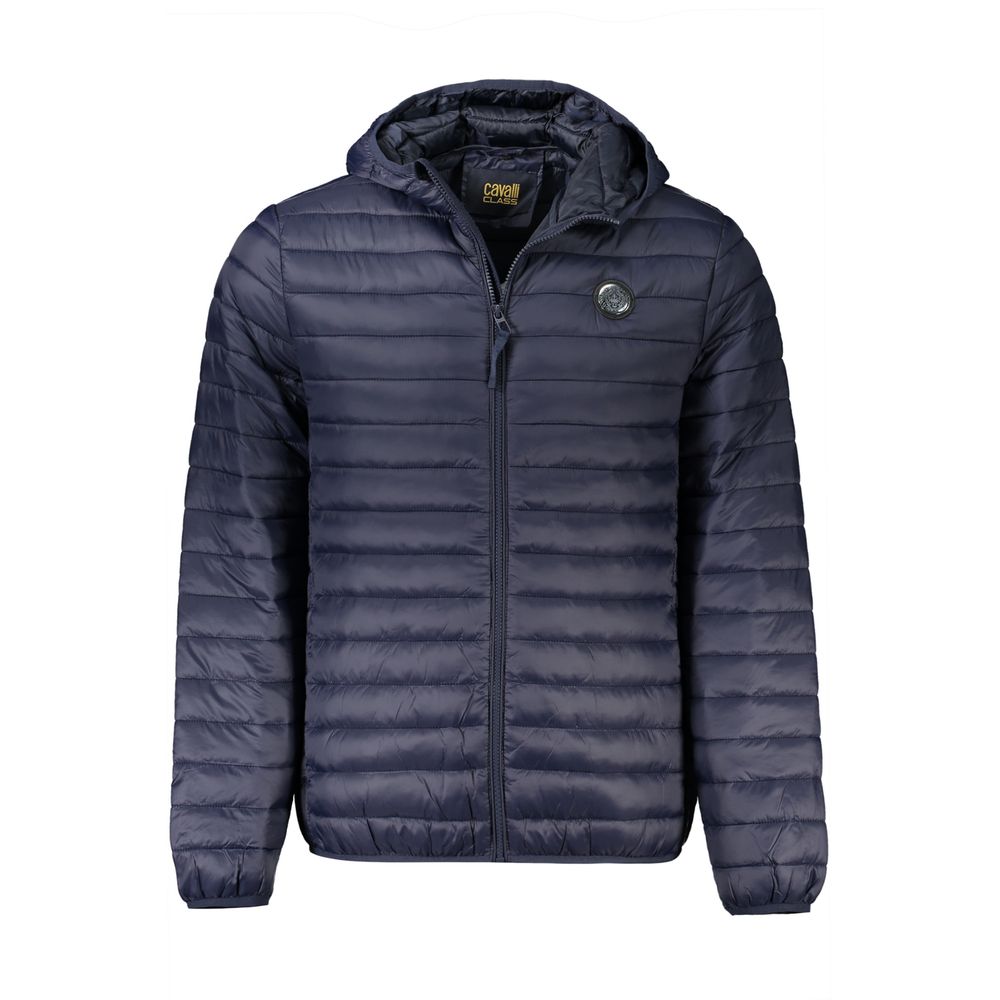 Blue Polyamide Men Jacket Cavalli Class