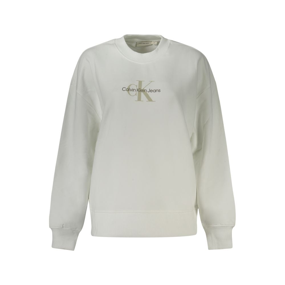 White Cotton Women Sweater Calvin Klein