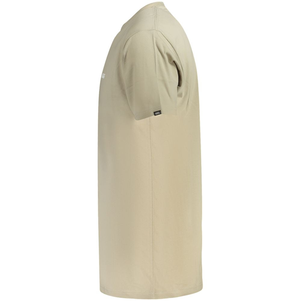 Beige Cotton Men T-Shirt Vans