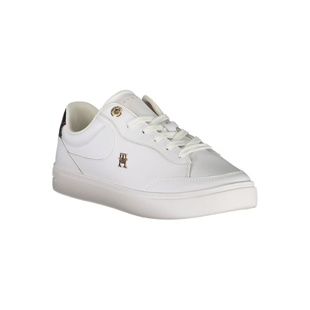 White Leather Women Sneaker Tommy Hilfiger