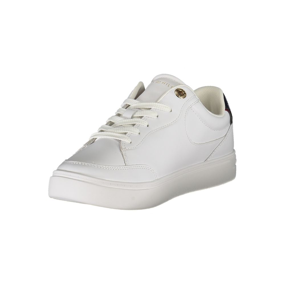 White Leather Women Sneaker Tommy Hilfiger
