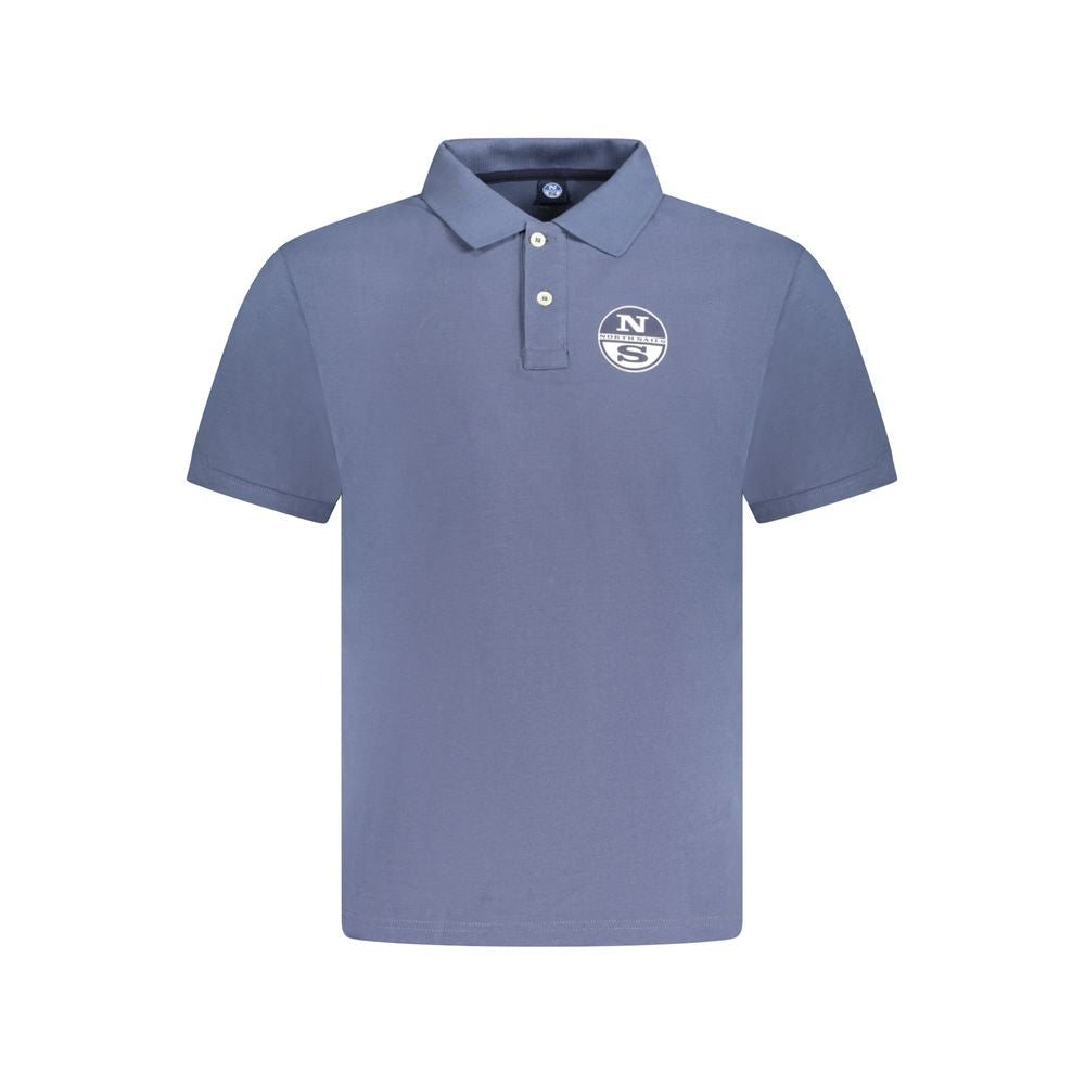 Blue Cotton Men Polo Shirt North Sails