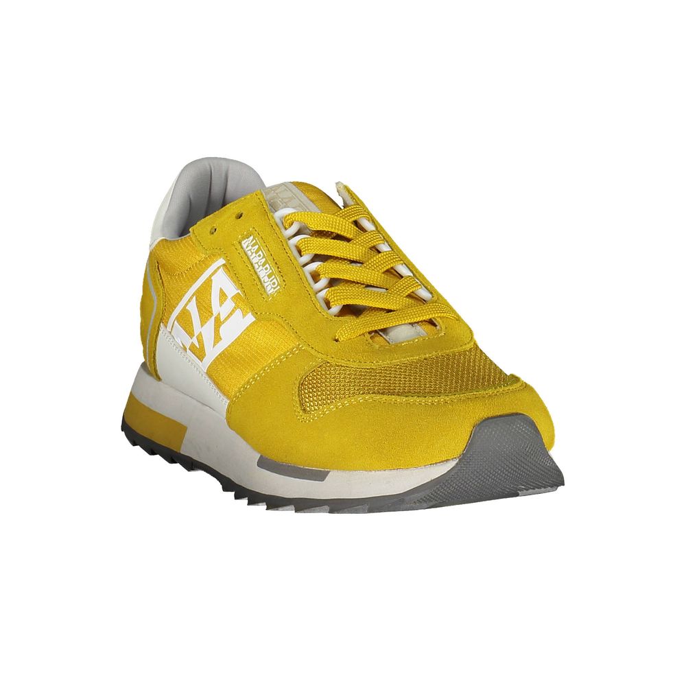 Yellow Leather Men Sneaker Napapijri
