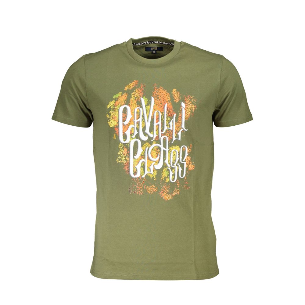 Green Cotton Men T-Shirt Cavalli Class