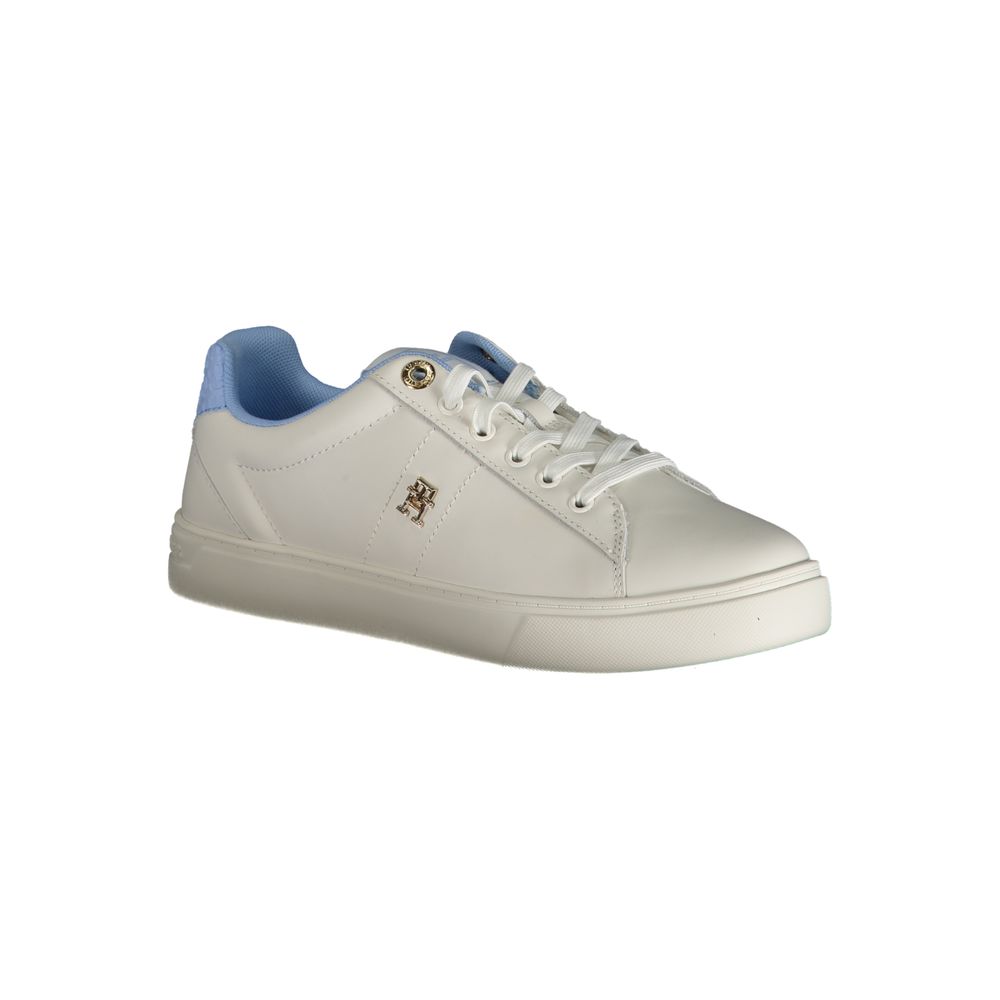 Light Blue Leather Women Sneaker Tommy Hilfiger