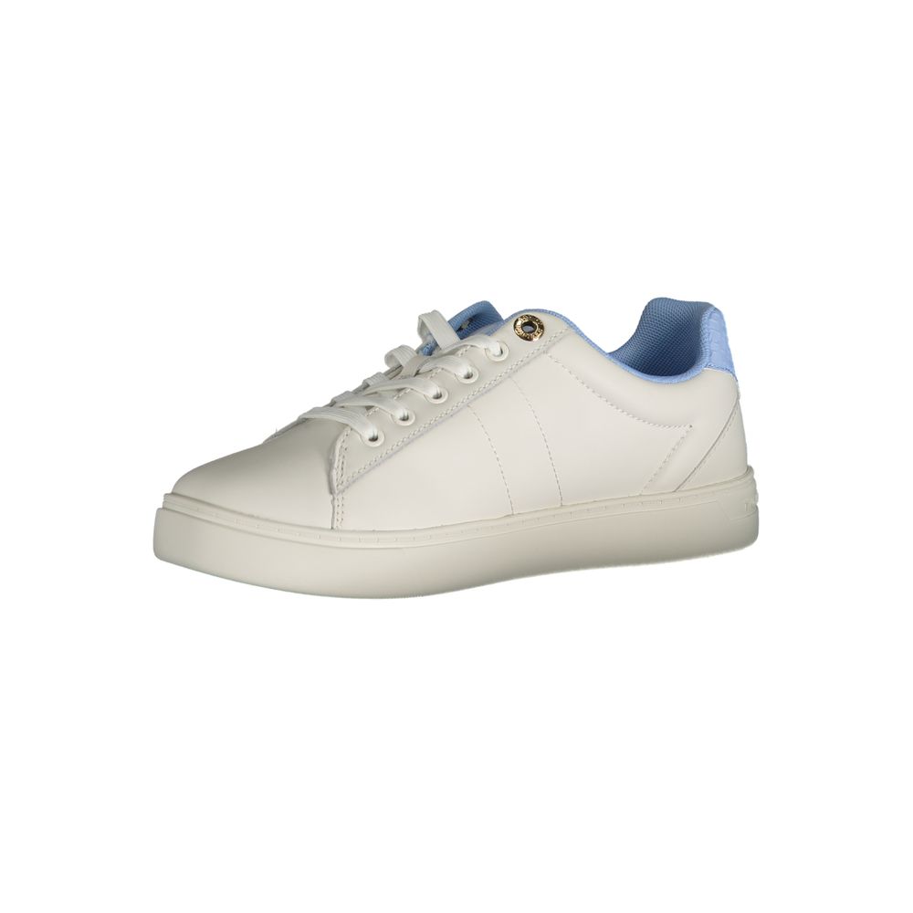 Light Blue Leather Women Sneaker Tommy Hilfiger