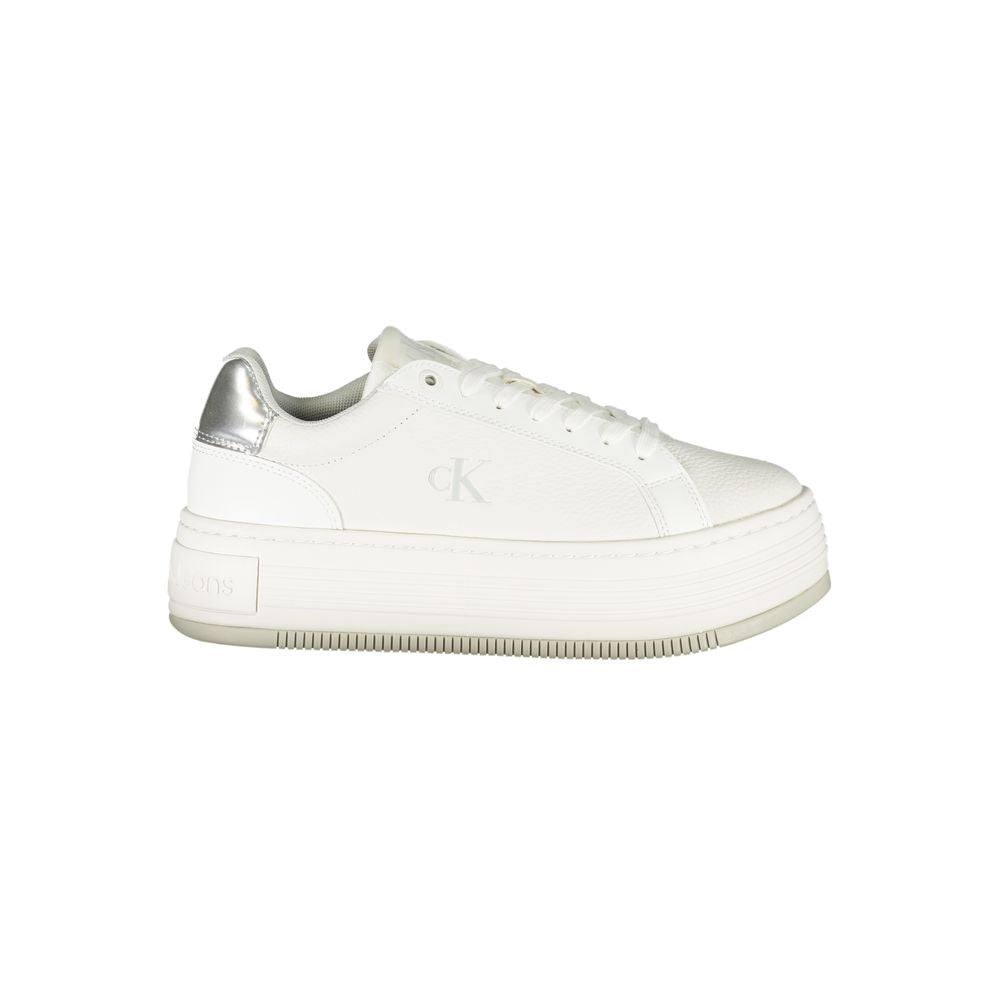 White Leather Women Sneaker Calvin Klein