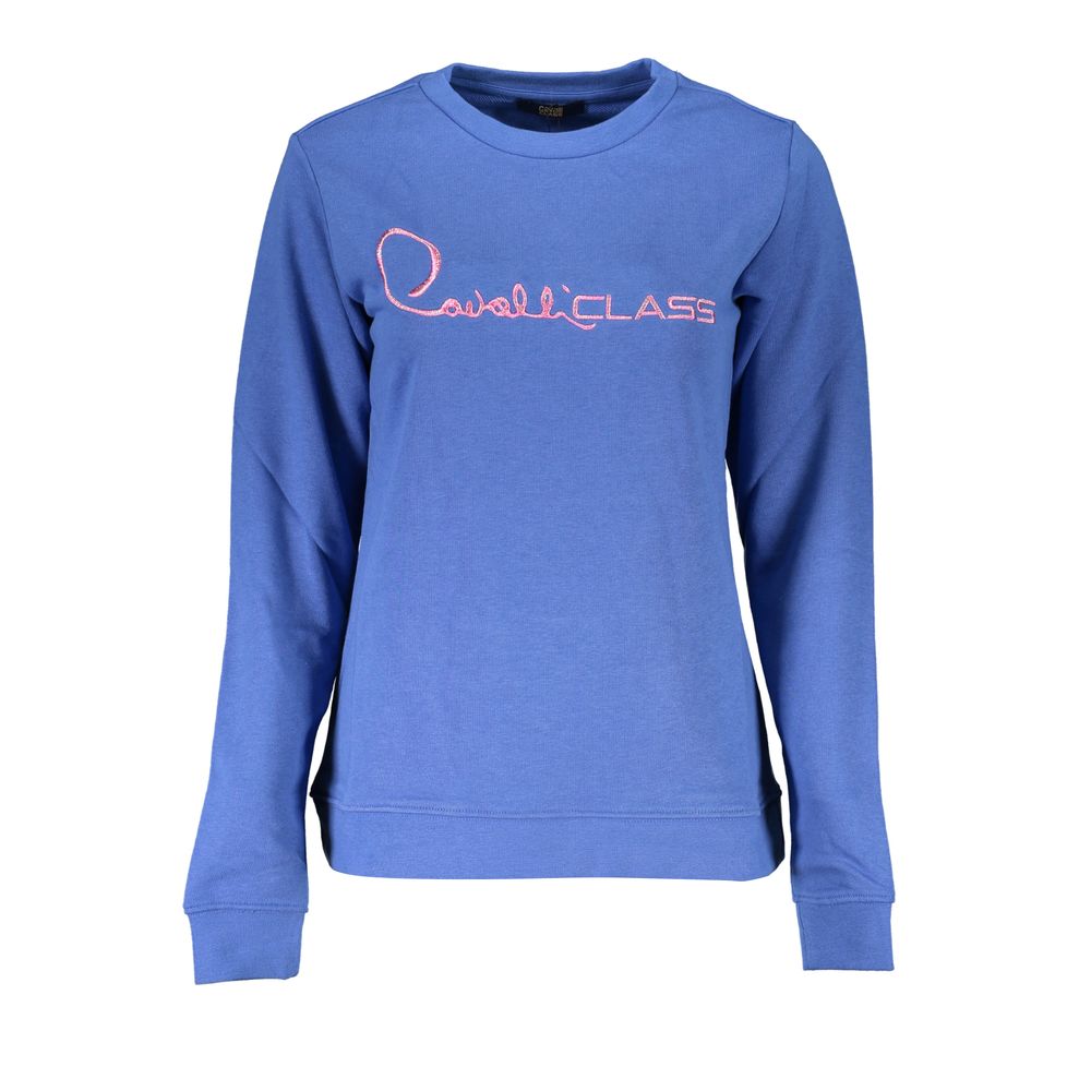 Blue Cotton Women Sweater Cavalli Class