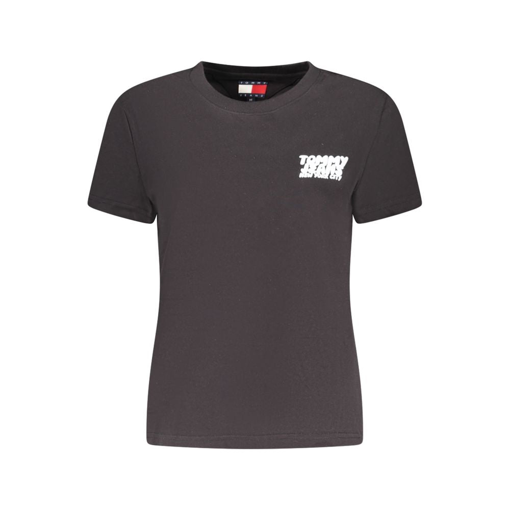 Black Cotton Women T-Shirt Tommy Hilfiger