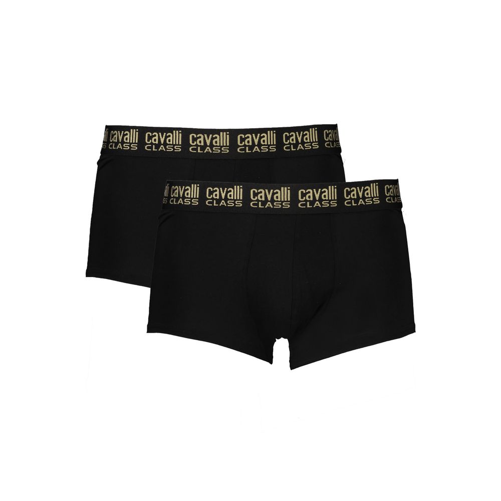 Black Cotton Men Boxer Cavalli Class