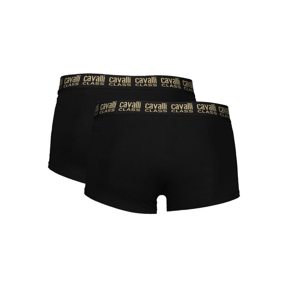 Black Cotton Men Boxer Cavalli Class