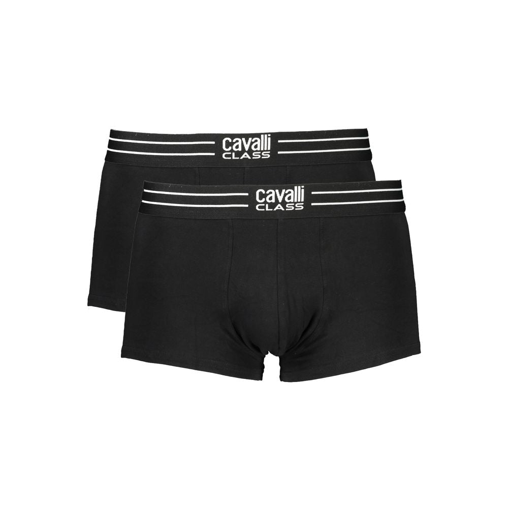 Black Cotton Men Boxer Cavalli Class