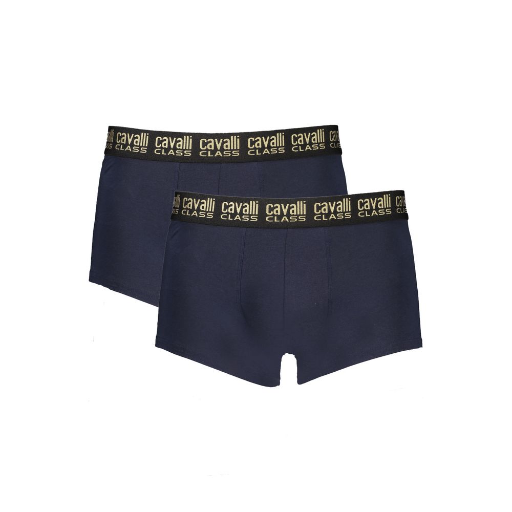 Blue Cotton Men Boxer Cavalli Class
