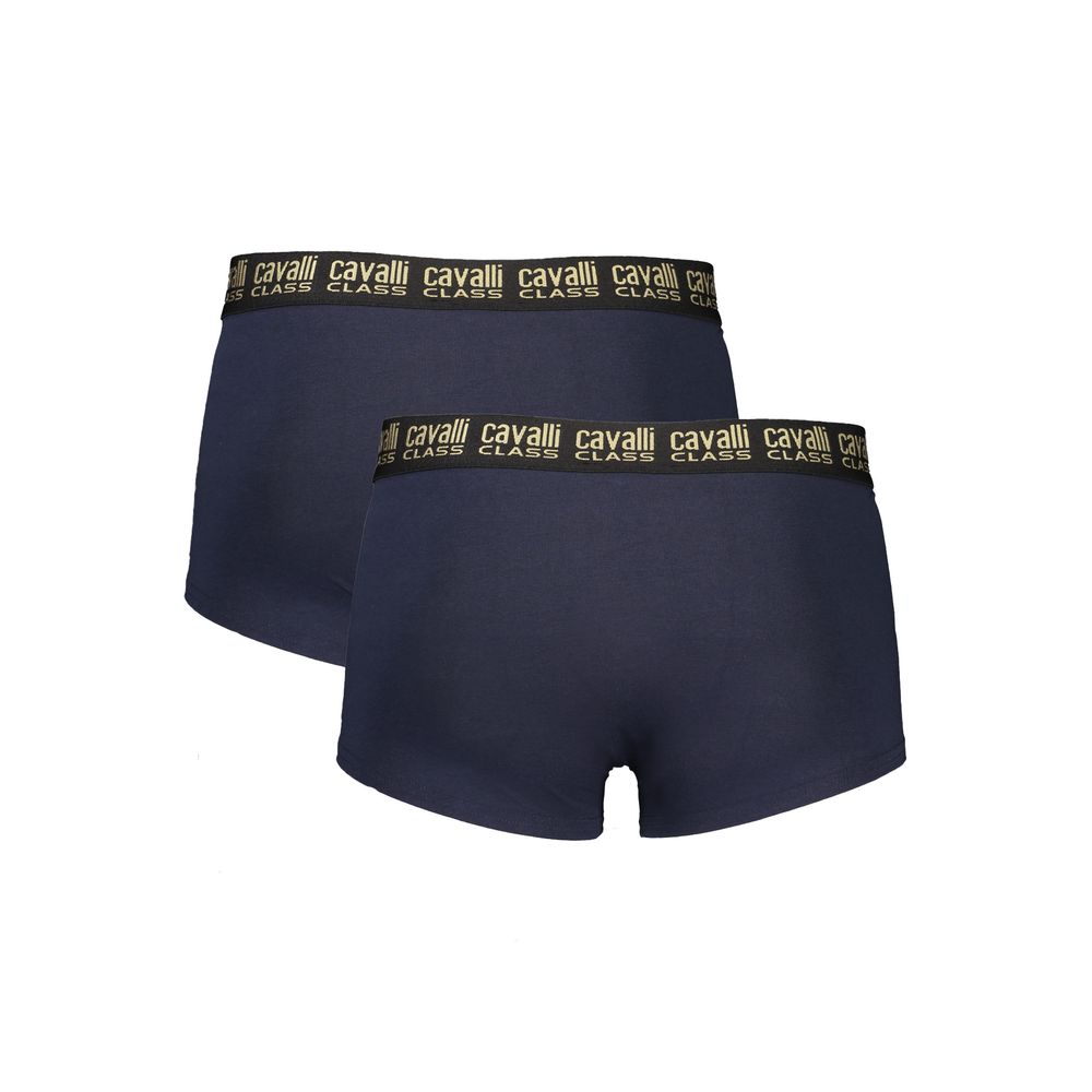 Blue Cotton Men Boxer Cavalli Class