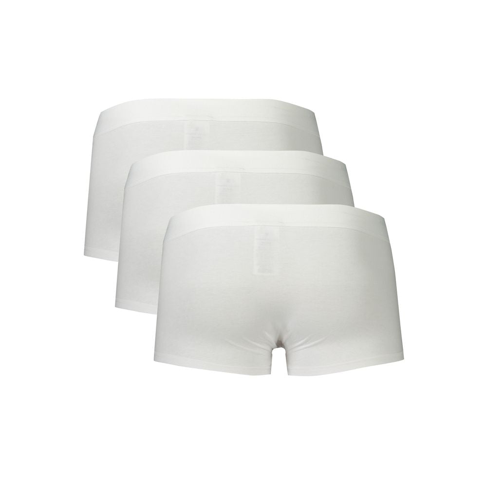 White Polyester Men Boxer Bikkembergs
