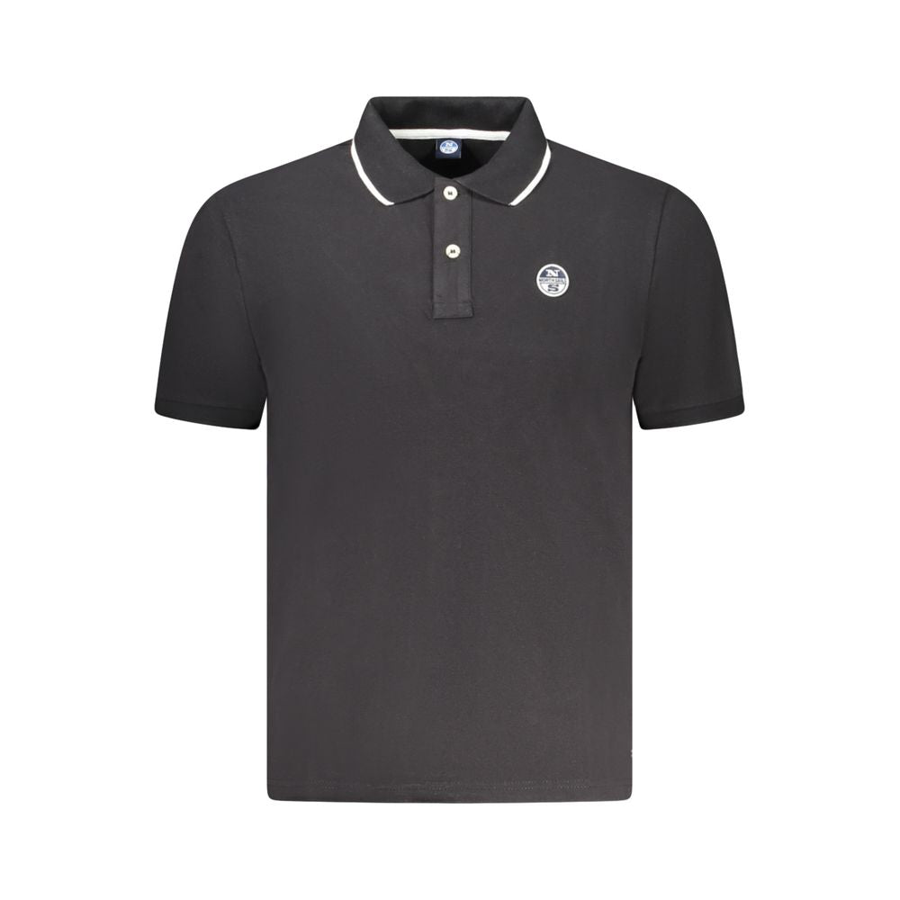 Black Cotton Mens Polo Shirt North Sails