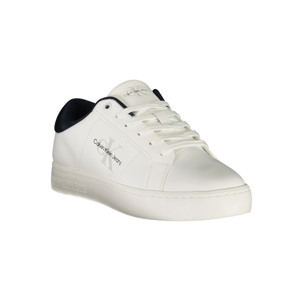 White Leather Men Sneaker Calvin Klein