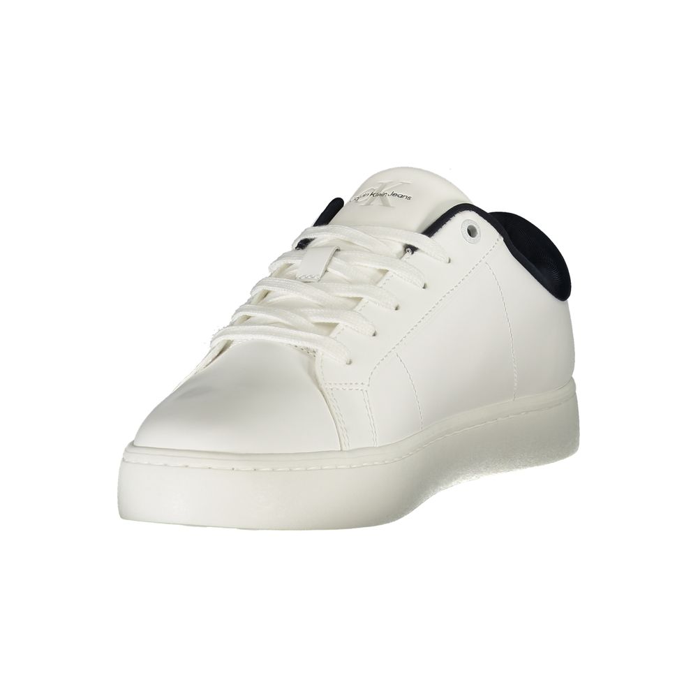 White Leather Men Sneaker Calvin Klein