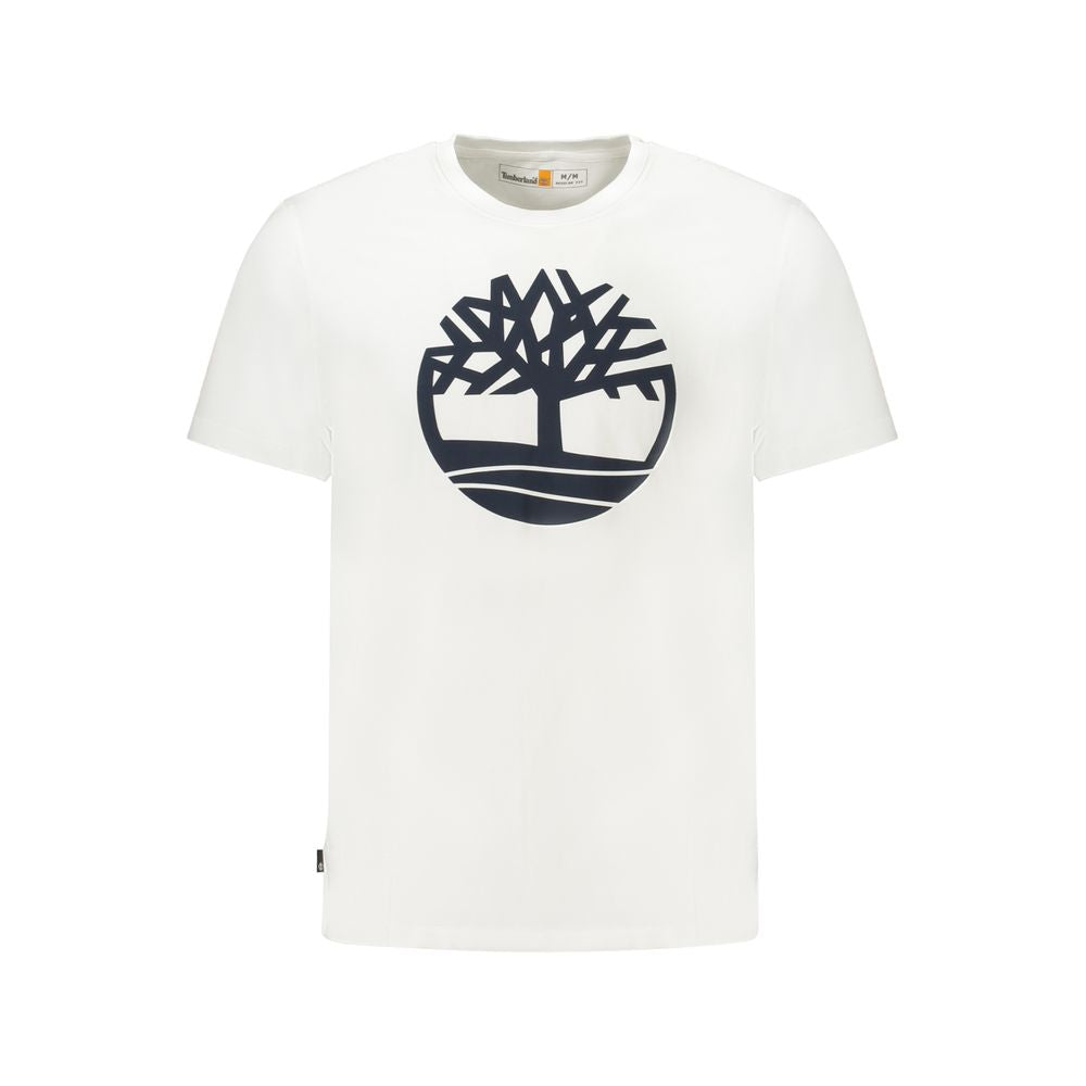 White Cotton Men T-Shirt Timberland