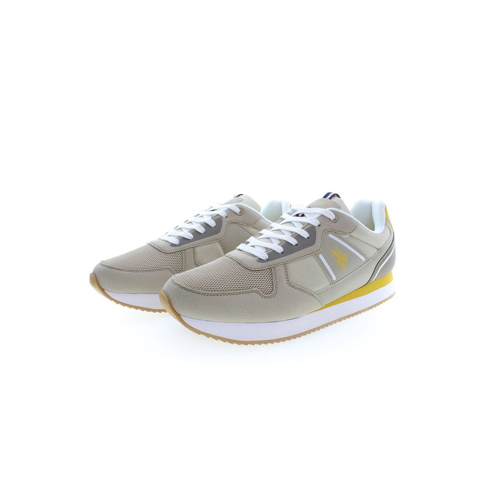 Beige Polyester Men Sneaker U.S. POLO ASSN.