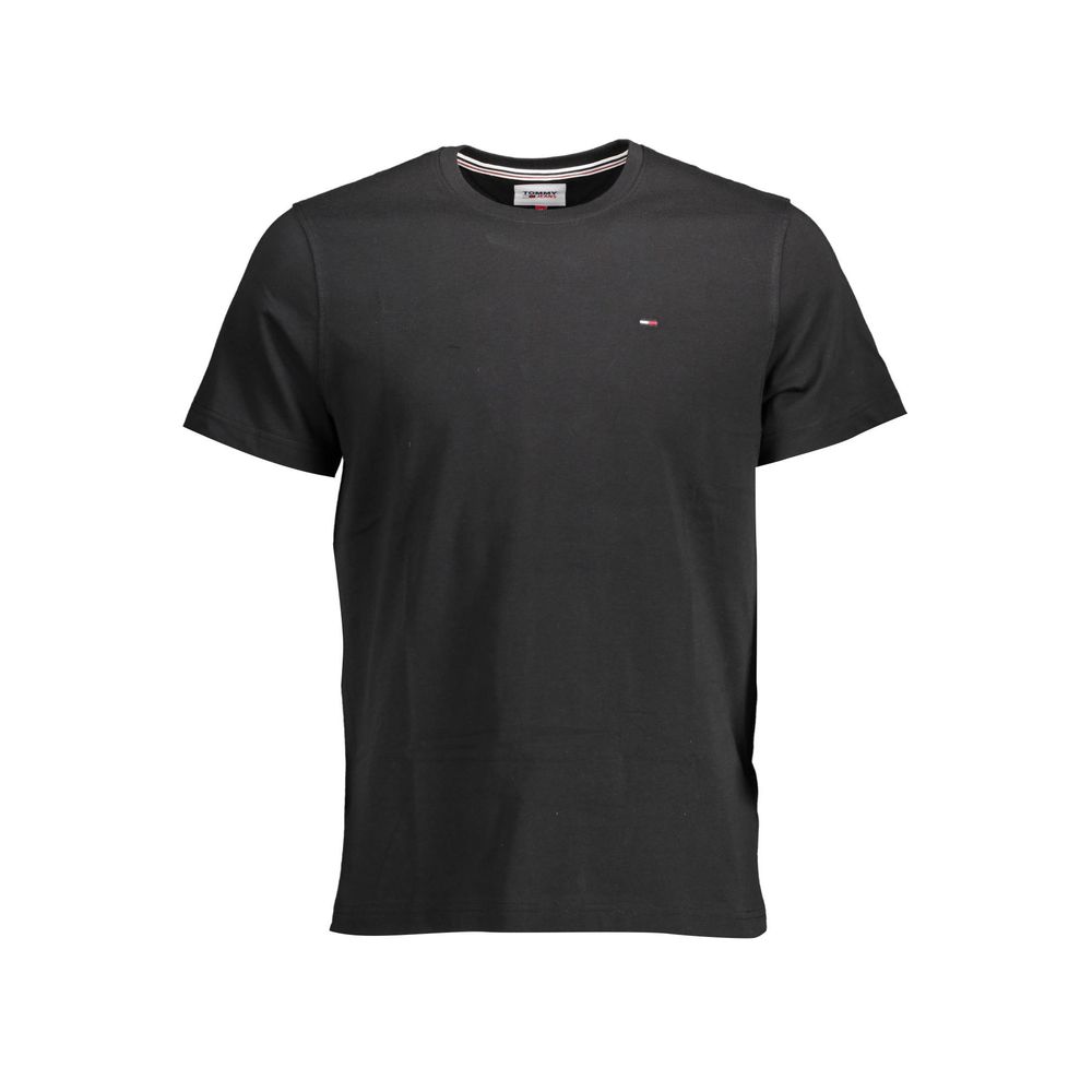Black Organic Cotton Men T-Shirt Tommy Hilfiger