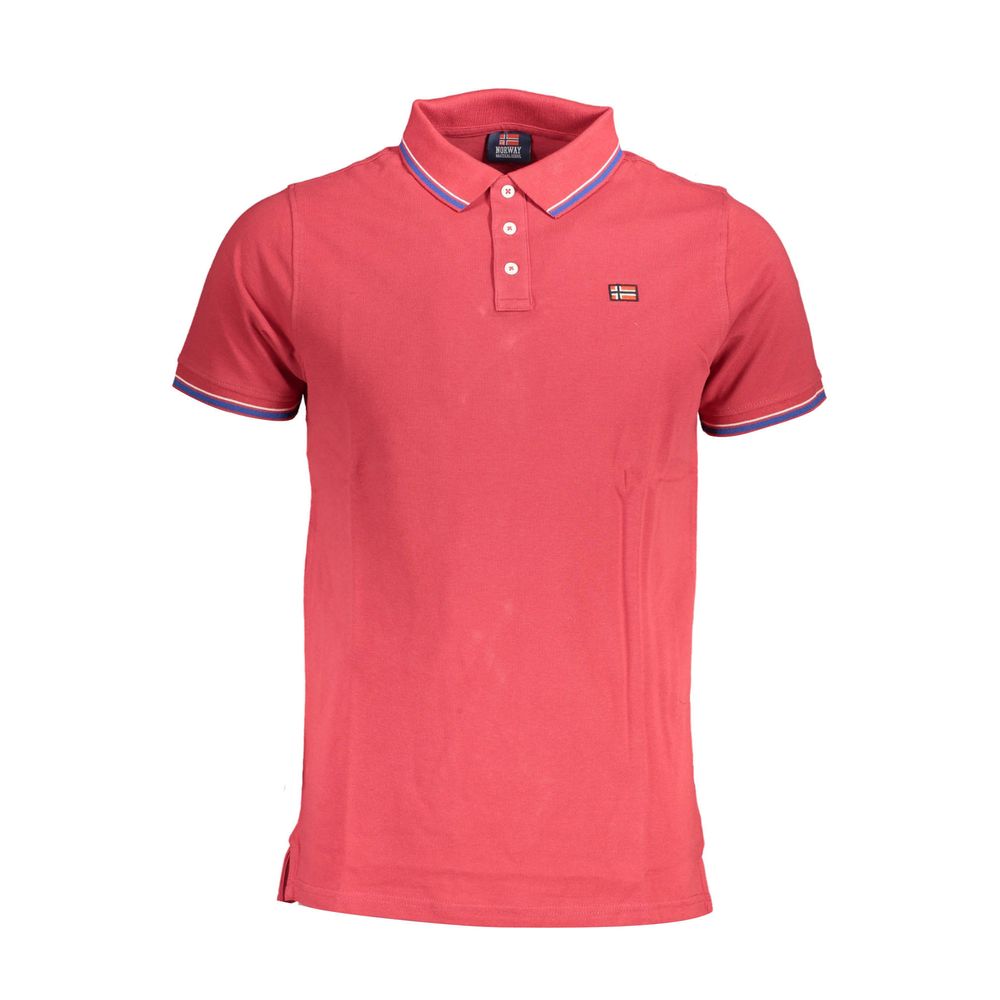 Red Cotton Men Polo Shirt Norway 1963