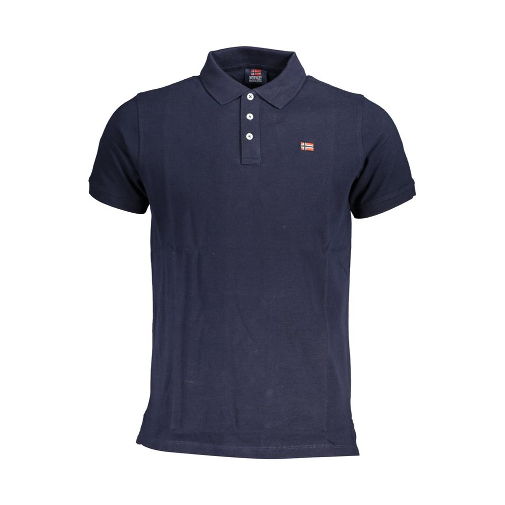 Blue Cotton Men Polo Shirt Norway 1963
