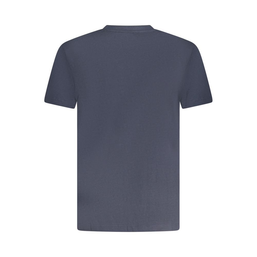 Blue Cotton Men T-Shirt Armata Di Mare