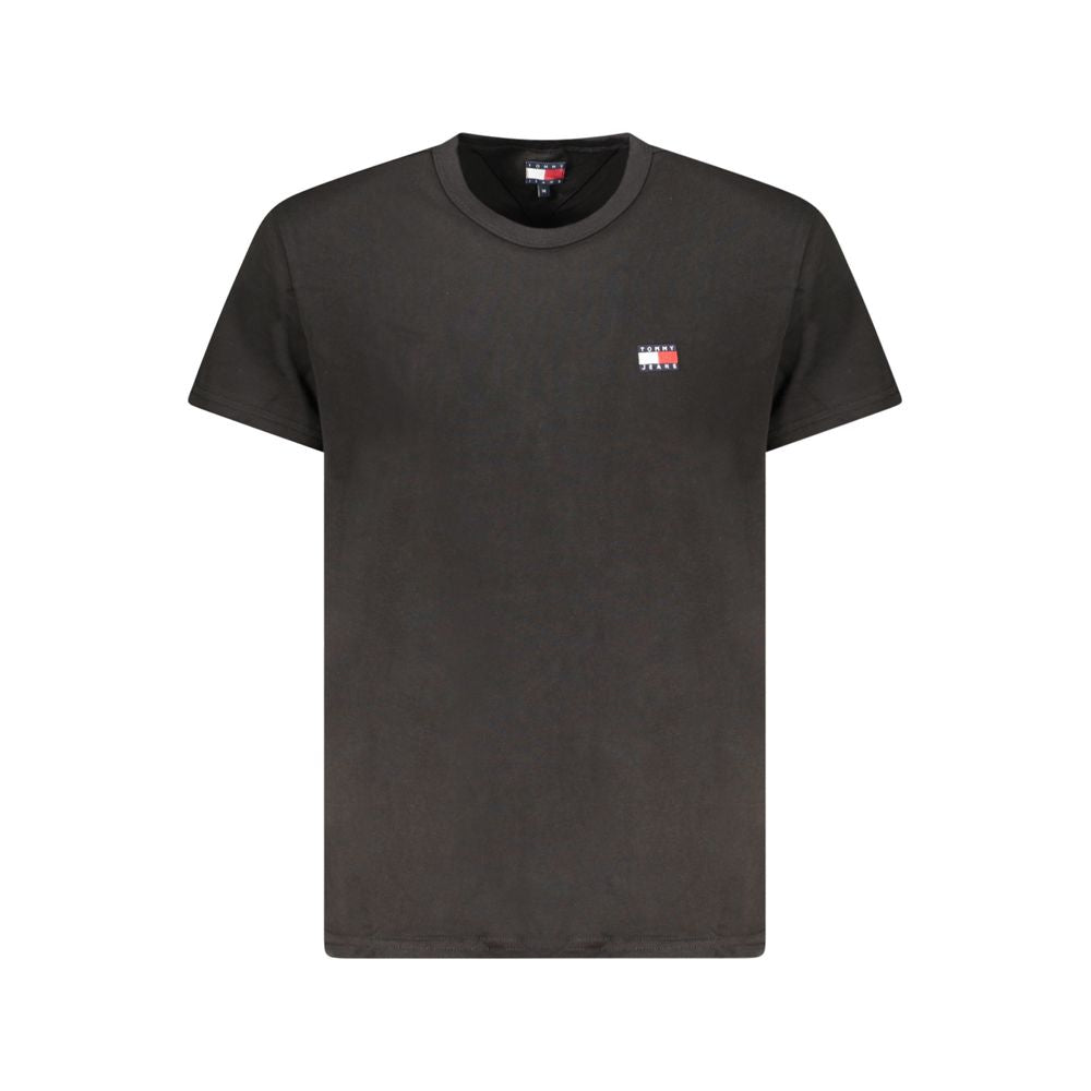 Black Cotton Men T-Shirt Tommy Hilfiger