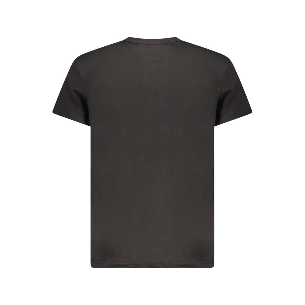 Black Cotton Men T-Shirt Tommy Hilfiger